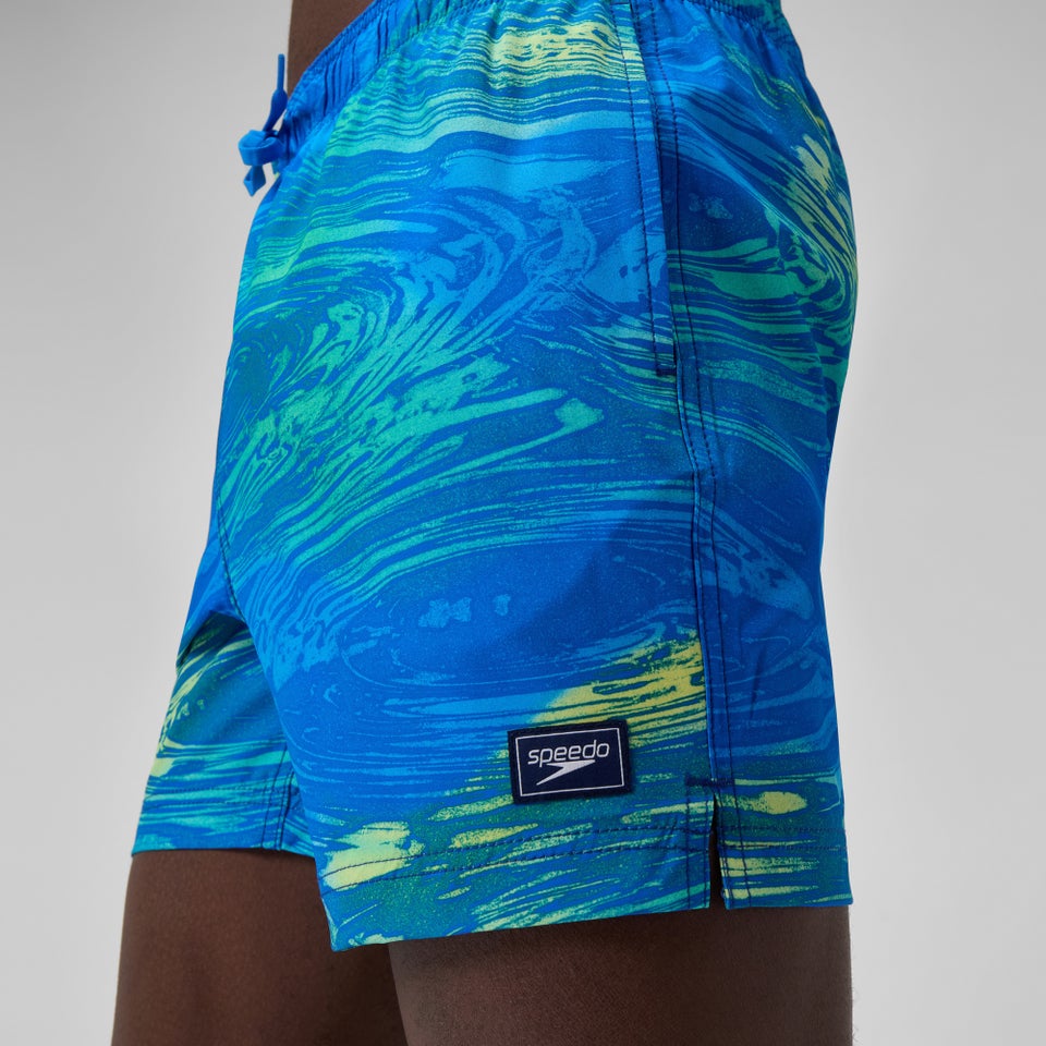 Herren Redondo Edge Badeshorts 40 cm mit Print Blau/Grün