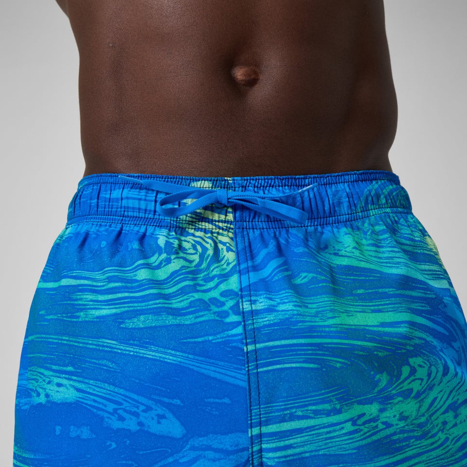 Herren Redondo Edge Badeshorts 40 cm mit Print Blau/Grün