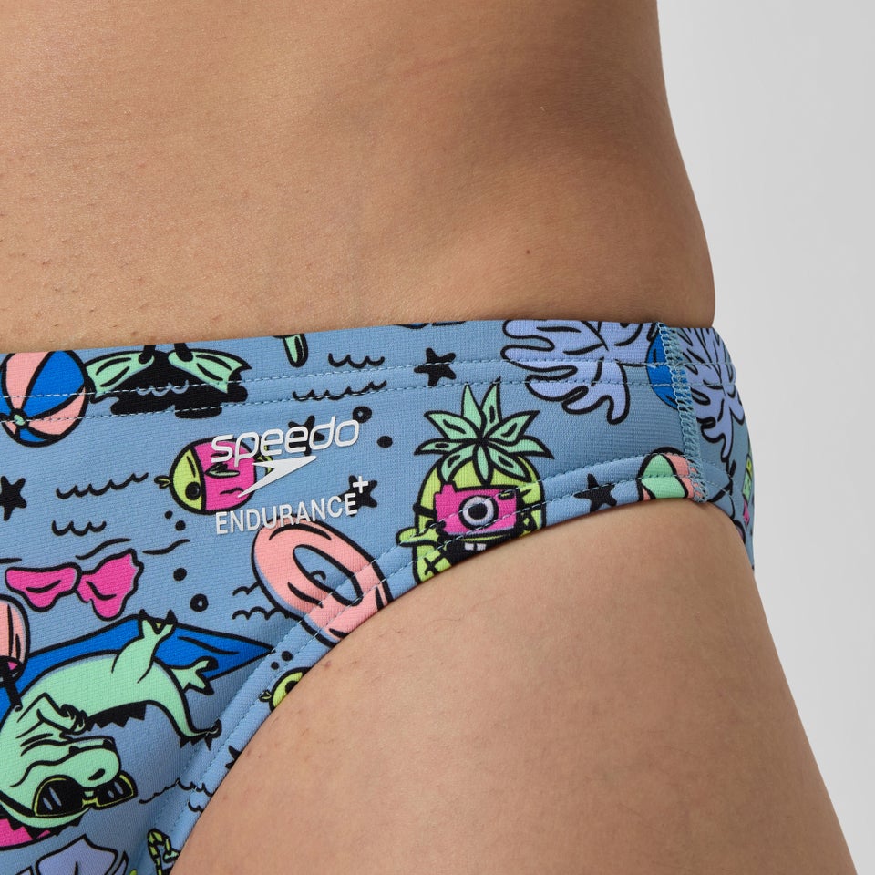 Caleçon d’entraînement bleu/vert imprimé pour hommes