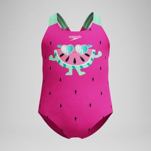 Infant Girls Learn to Swim Printed One Piece Pink - 5YRS