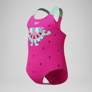 Kleinkinder Mädchen Learn to Swim Badeanzug mit Print Pink