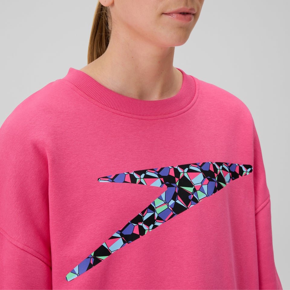 Unisex Team Event Fleece Crew Neck Pink