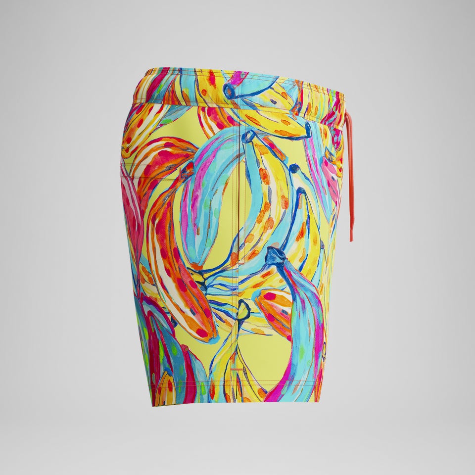 Maillot de bain à imprimé orange/vert de 14 po Redondo Edge pour hommes