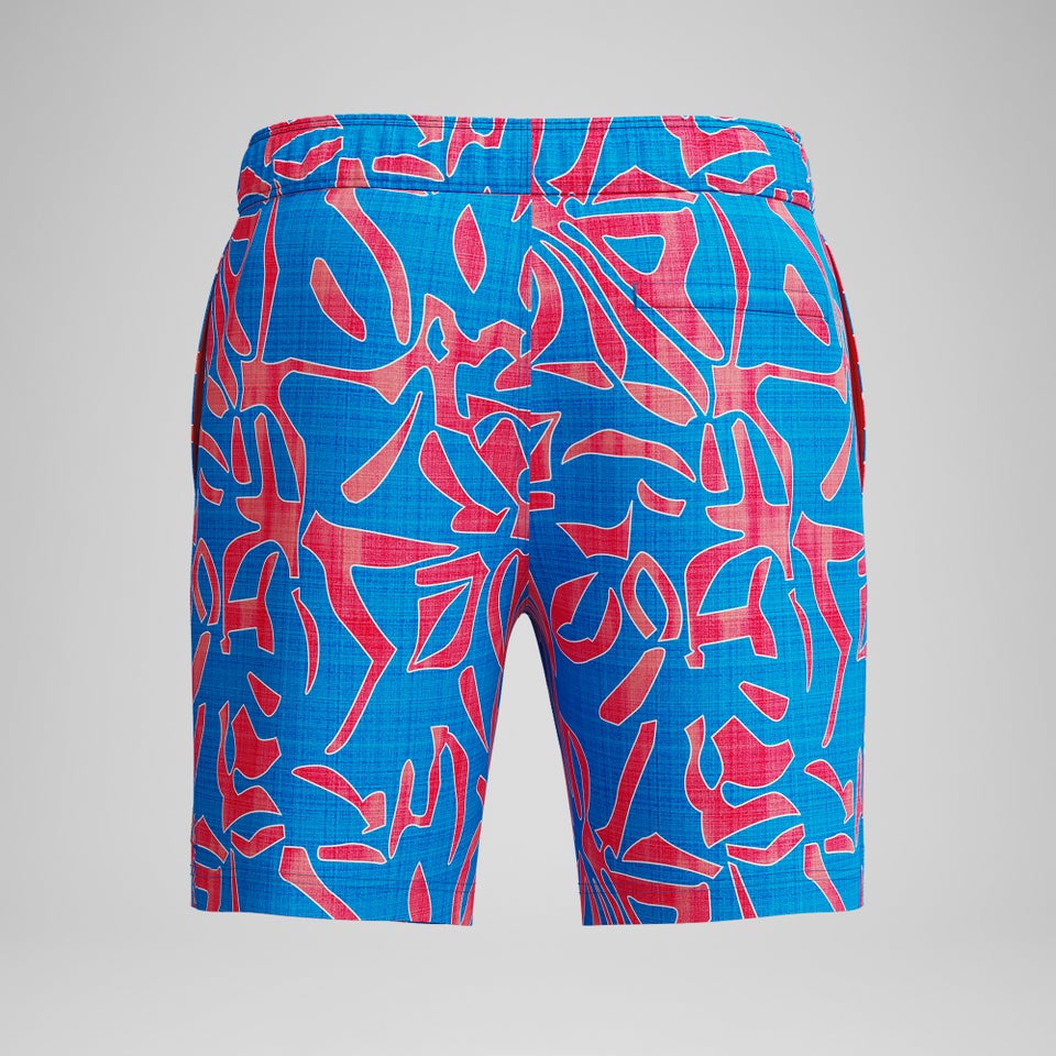 Men's Redondo Edge Printed 45cm Swim Shorts Orange/Blue