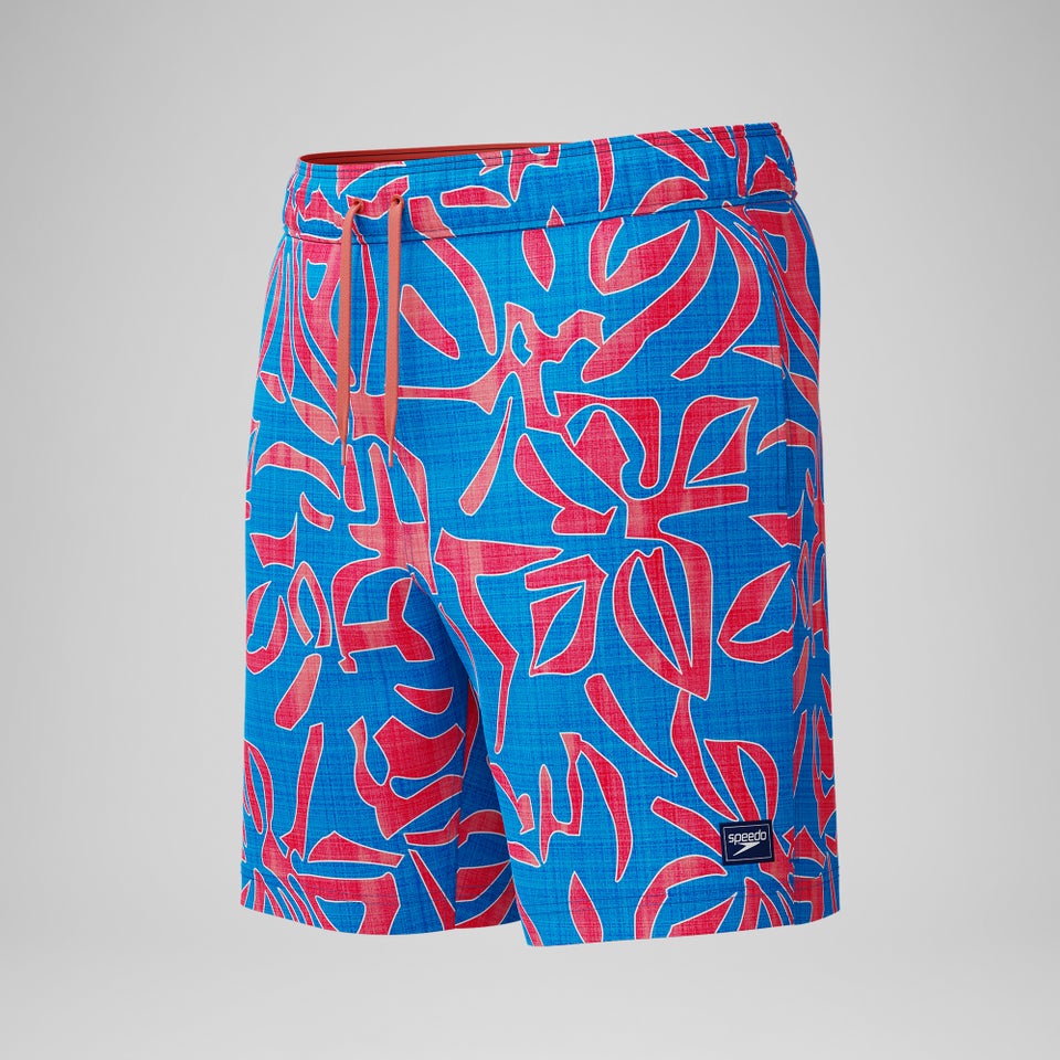 Men's Redondo Edge Printed 45cm Swim Shorts Orange/Blue