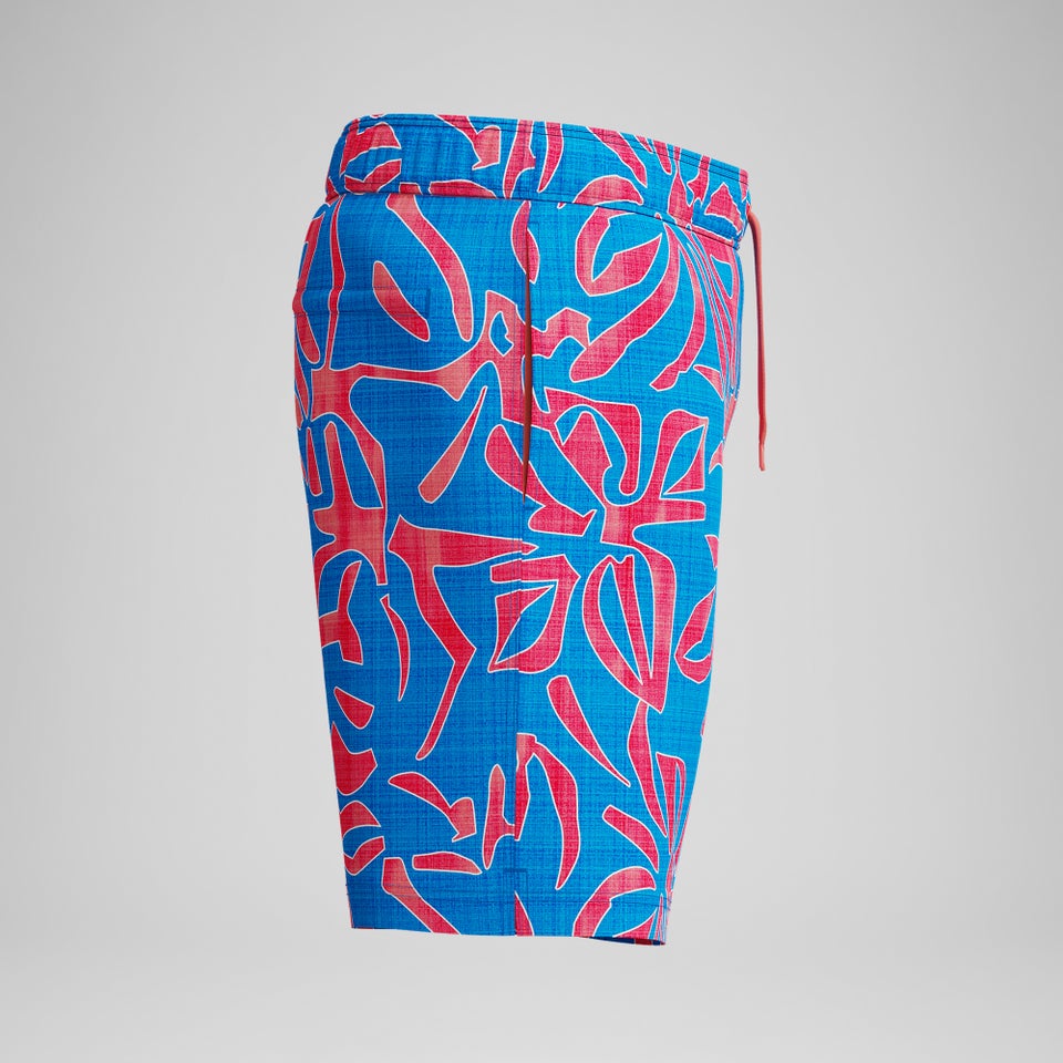 Men's Redondo Edge Printed 45cm Swim Shorts Orange/Blue