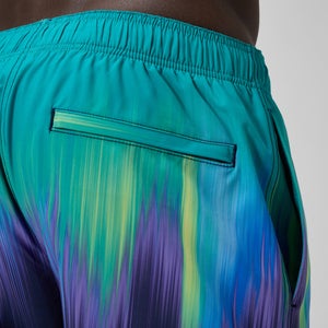 Men's Redondo Edge Printed 40cm Swim Shorts Green/Blue