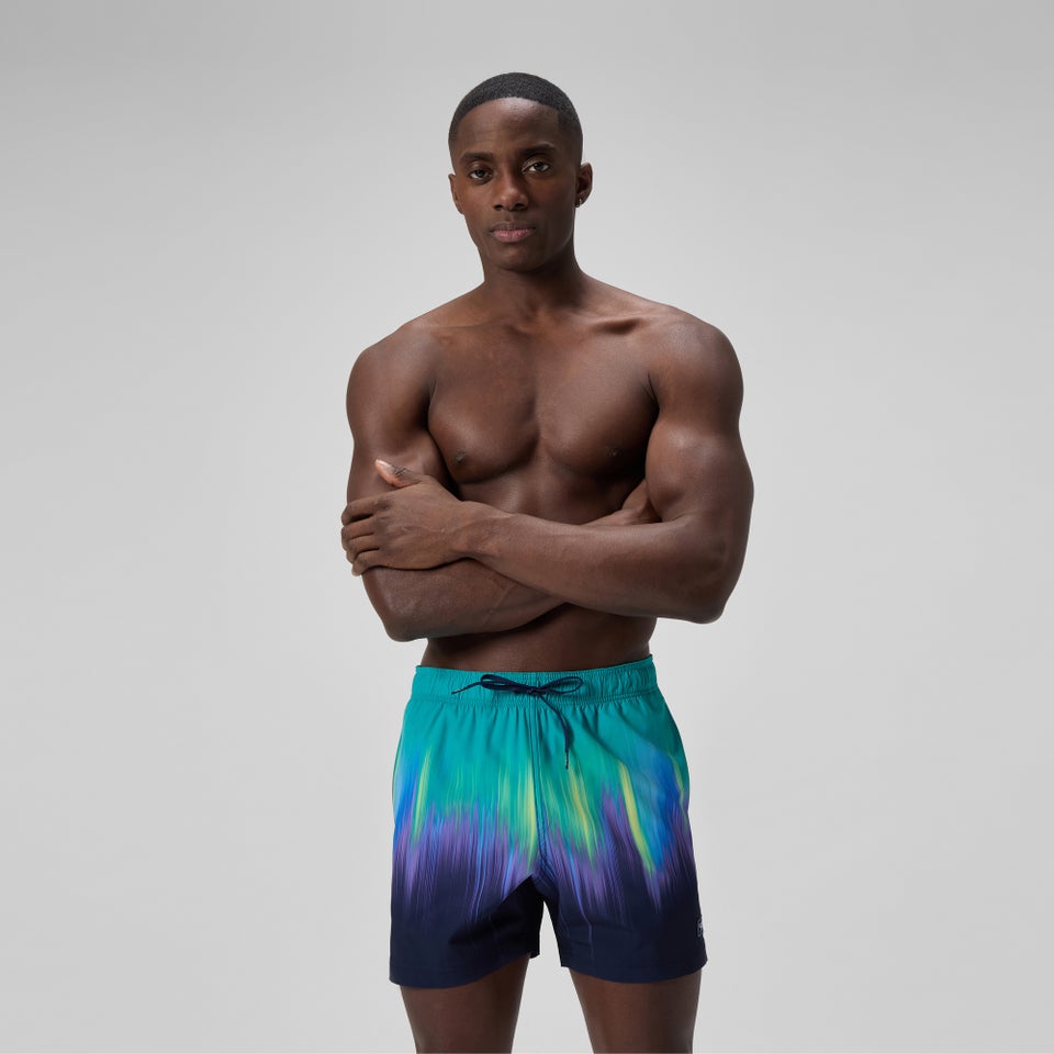 Men's Redondo Edge Printed 40cm Swim Shorts Green/Blue