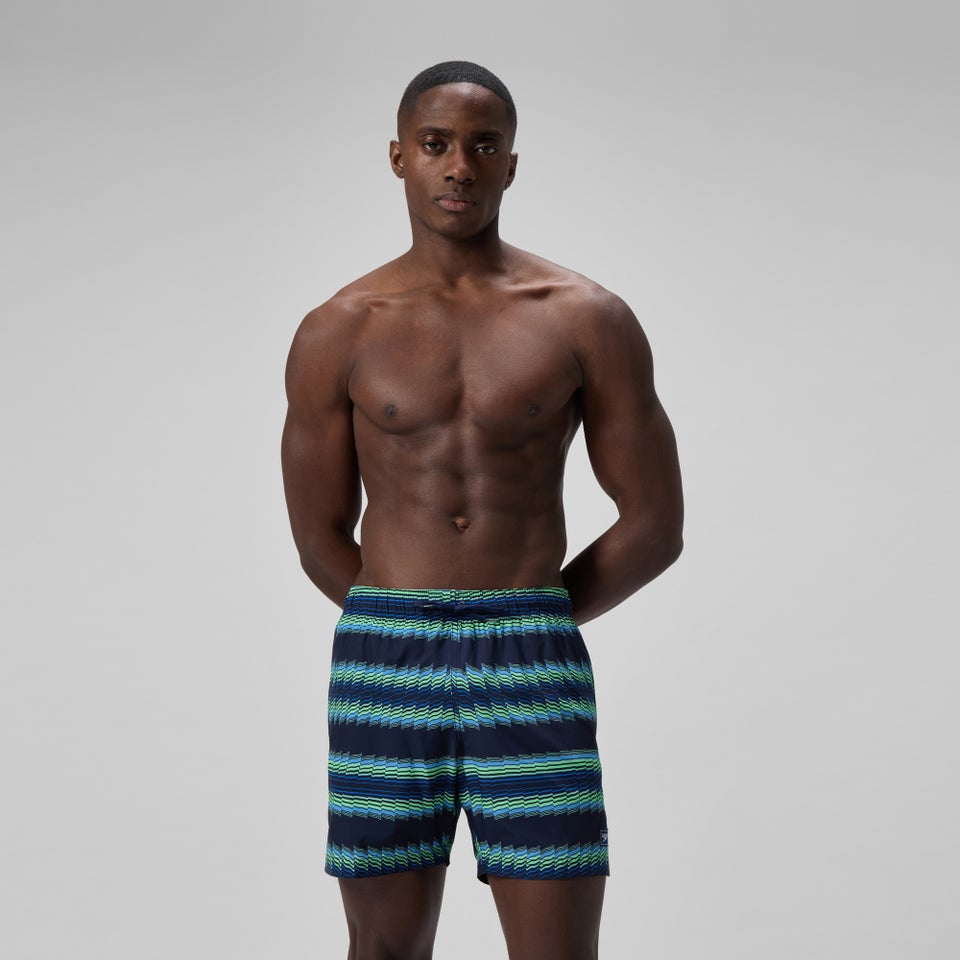 Maillot de bain à imprimé bleu de 16 po Redondo Edge pour hommes