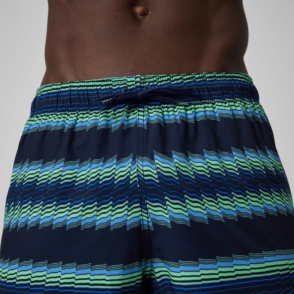 Maillot de bain à imprimé bleu de 16 po Redondo Edge pour hommes