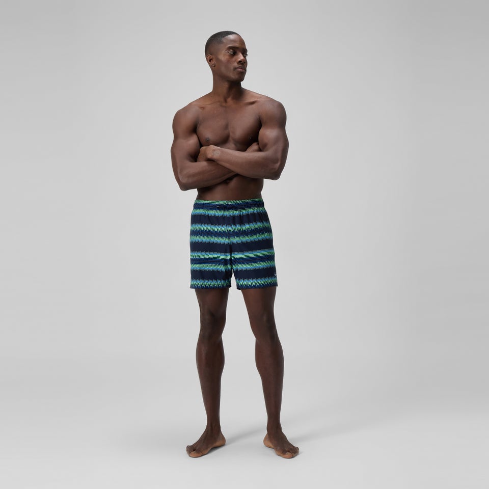 Maillot de bain à imprimé bleu de 16 po Redondo Edge pour hommes