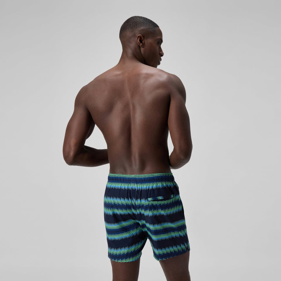 Maillot de bain à imprimé bleu de 16 po Redondo Edge pour hommes