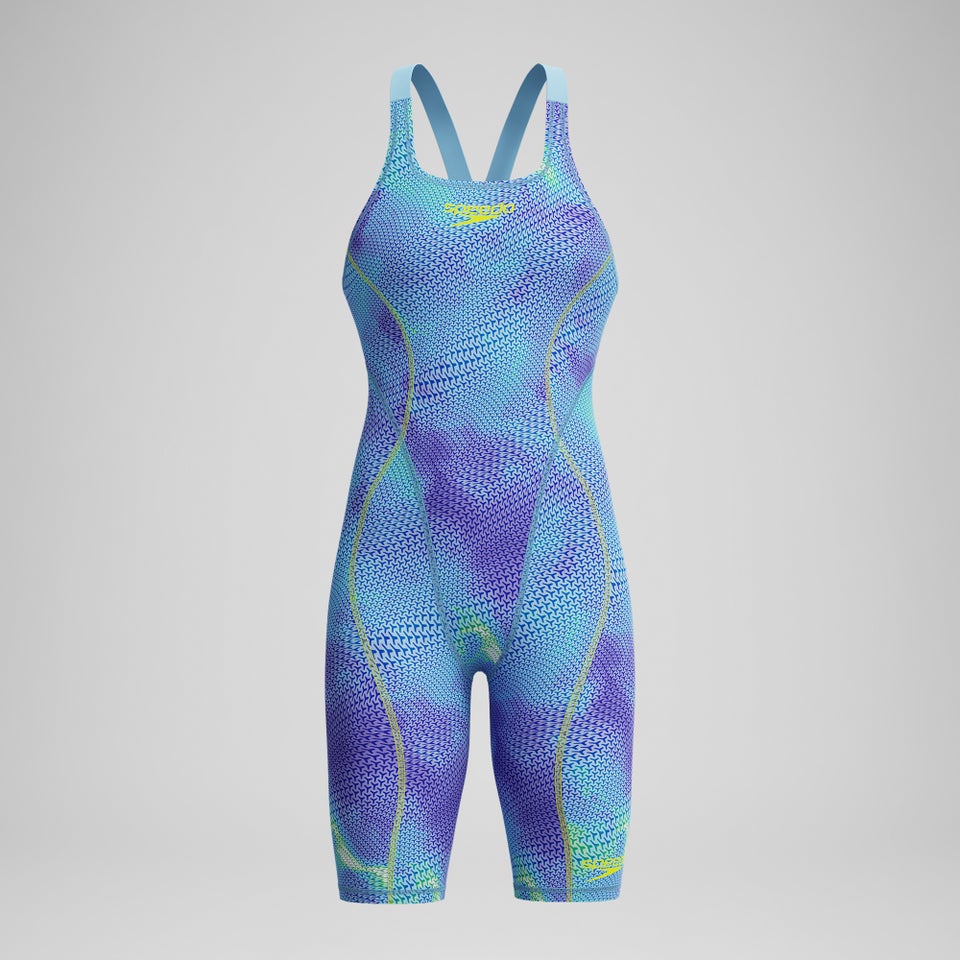 Female Fastskin HyperSpark Openback Kneeskin Blue/Purple