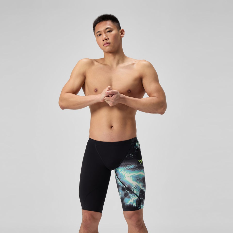 Herren Fastskin LZR Ignite Schwimmhose Schwarz/Grau