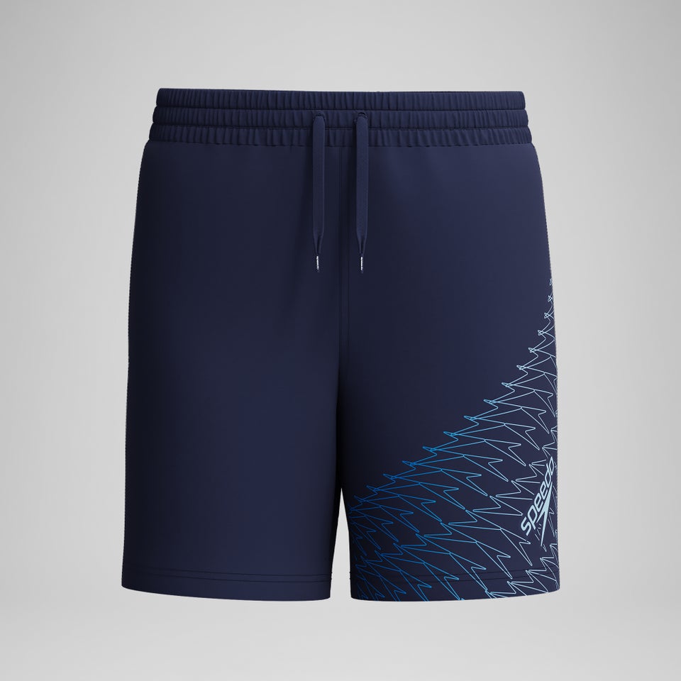 Jungen Medley Badeshorts 38 cm mit Logo Marineblau/Blau