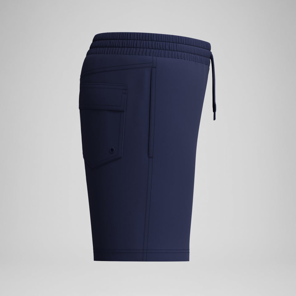 Jungen Medley Badeshorts 38 cm mit Logo Marineblau/Blau