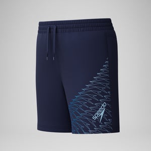 Jungen Medley Badeshorts 38 cm mit Logo Marineblau/Blau