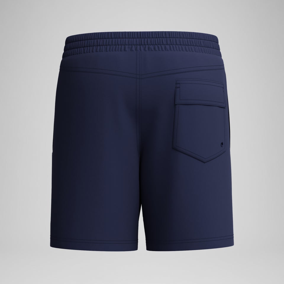 Jungen Medley Badeshorts 38 cm mit Logo Marineblau/Blau