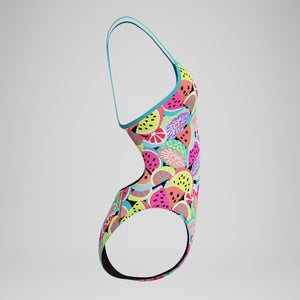 Damen Club Training Turnback Badeanzug mit Print Grün