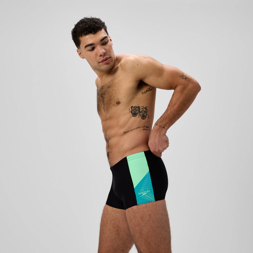 Boxer de bain Homme Dive noir/turquoise