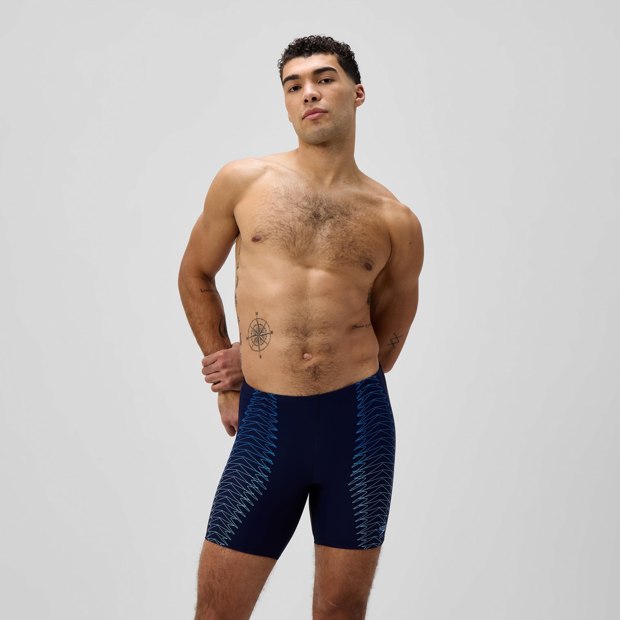 Men's Endurance+ Max Splice Mid Jammer Black/Turquoise | Speedo UK