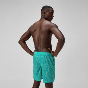 Herren Xpress Lite Badeshorts 45 cm mit Allover-Print Türkis