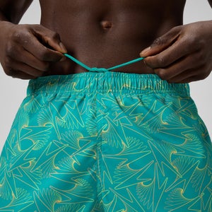 Herren Xpress Lite Badeshorts 45 cm mit Allover-Print Türkis