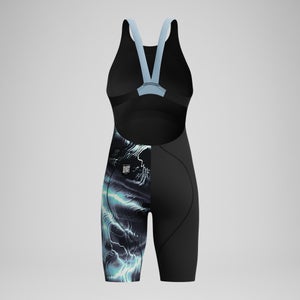 Mädchen Fastskin LZR Ignite Kneeskin Schwarz/Grau