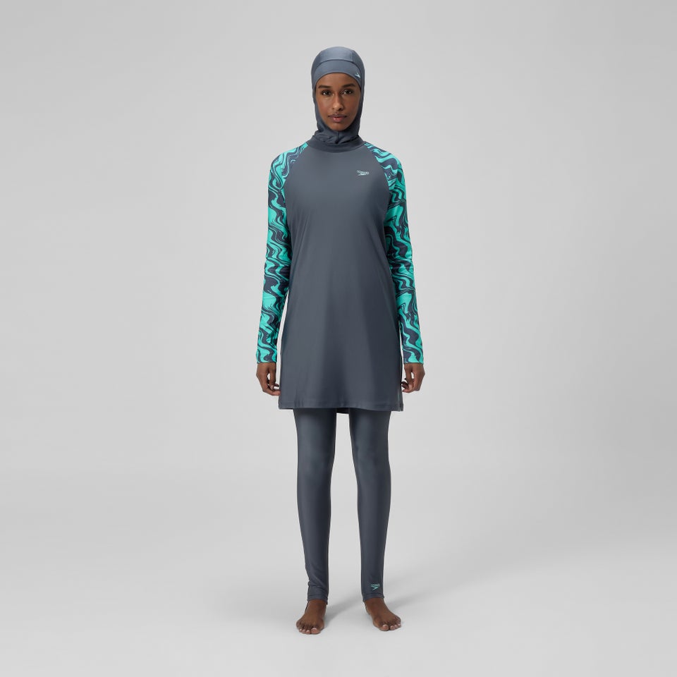 Tenue de bain 3 pièces Femme gris/vert