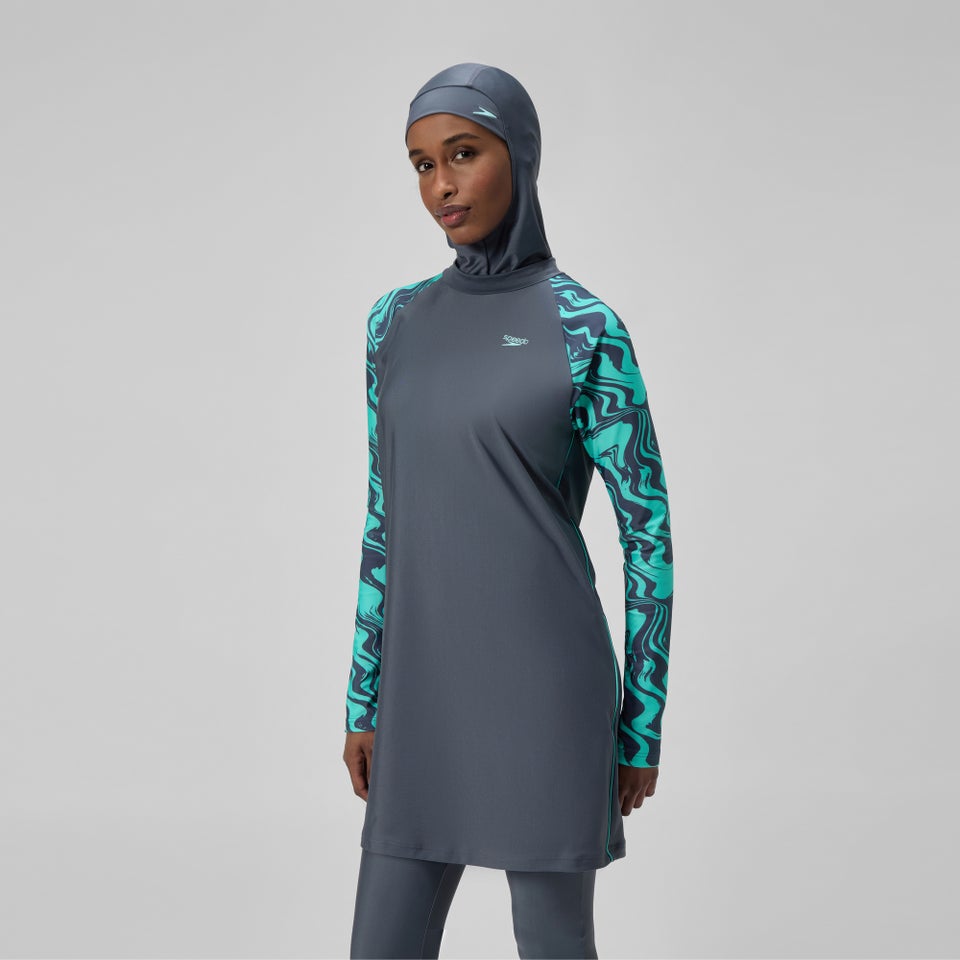 Tenue de bain 3 pièces Femme gris/vert