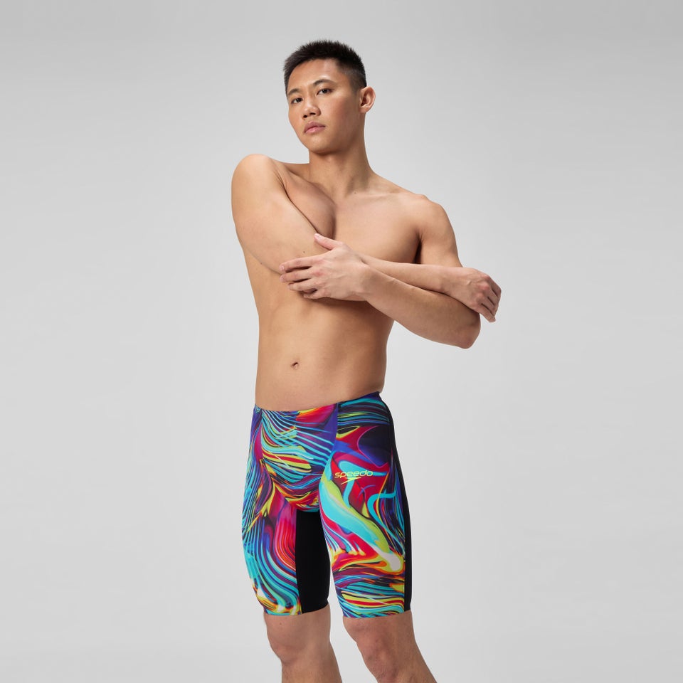 Herren Fastskin LZR Pure Valor Schwimmhose mit hohem Bund Schwarz/Rot