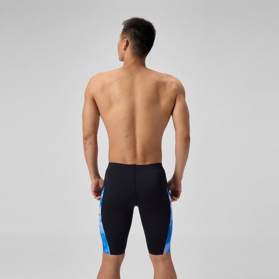 Herren Club Training Splice Schwimmhose mit Print Schwarz/Blau