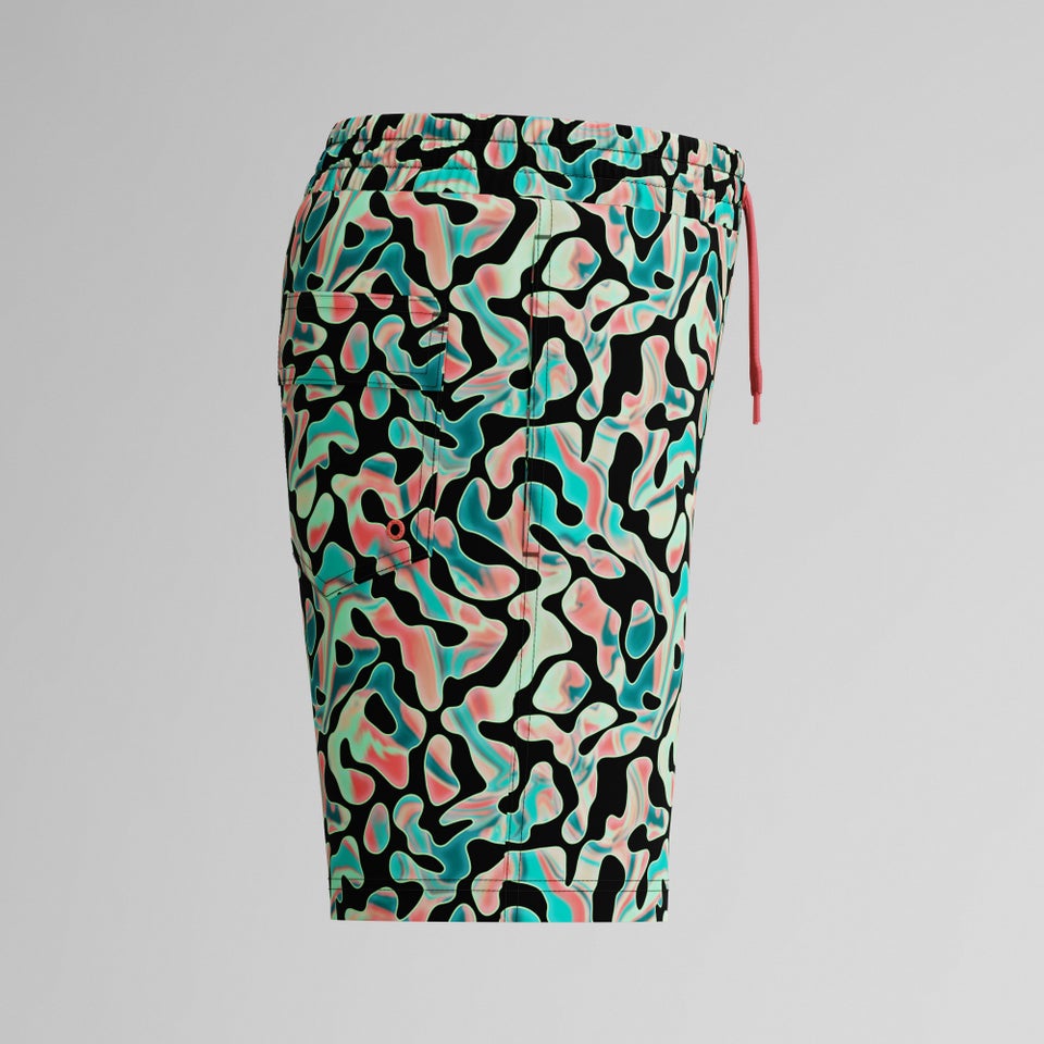 Boys Printed 38cm Swim Shorts Orange/Green