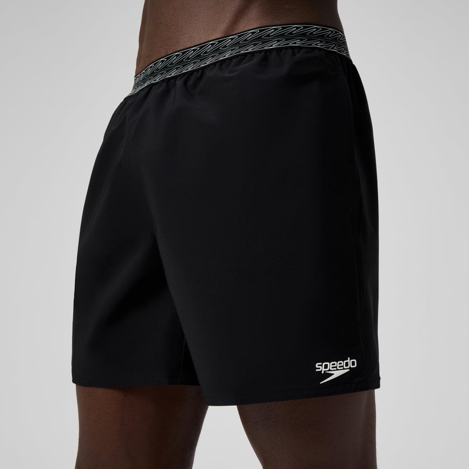 Men's Hyperboom Band 16" Swim Shorts Black/Dark Grey