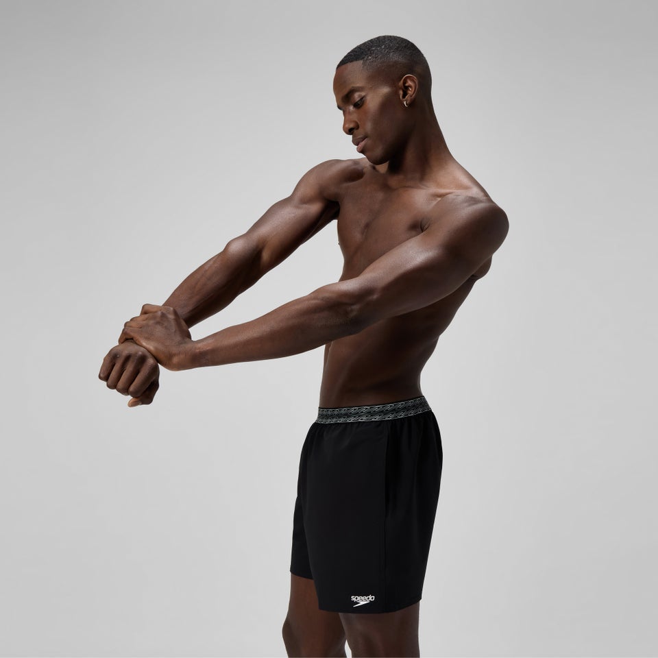 Men's Hyperboom Band 16" Swim Shorts Black/Dark Grey