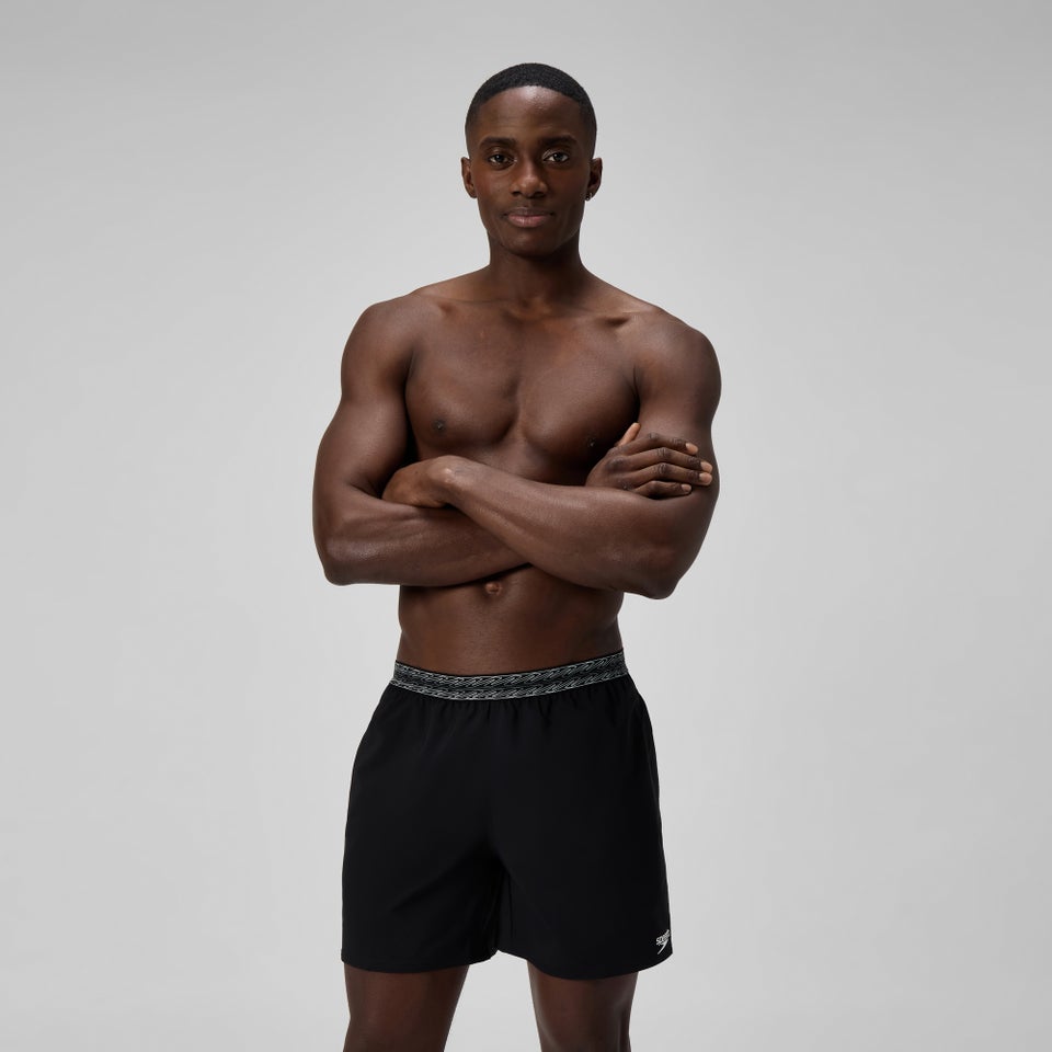 Men's Hyperboom Band 16" Swim Shorts Black/Dark Grey