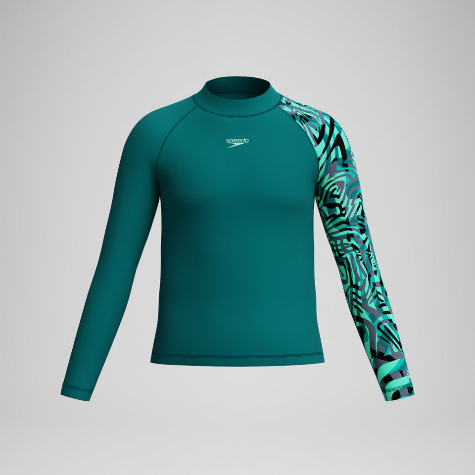 Boys Long Sleeve Rashguard Green