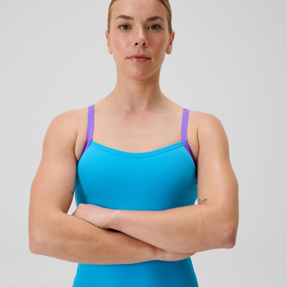 Monopièce d’entraînement bleu uni pour femmes Flyback 2.0