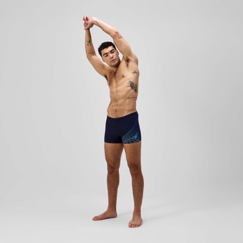 Herren Medley Aquashorts mit Logo Marineblau/Blau