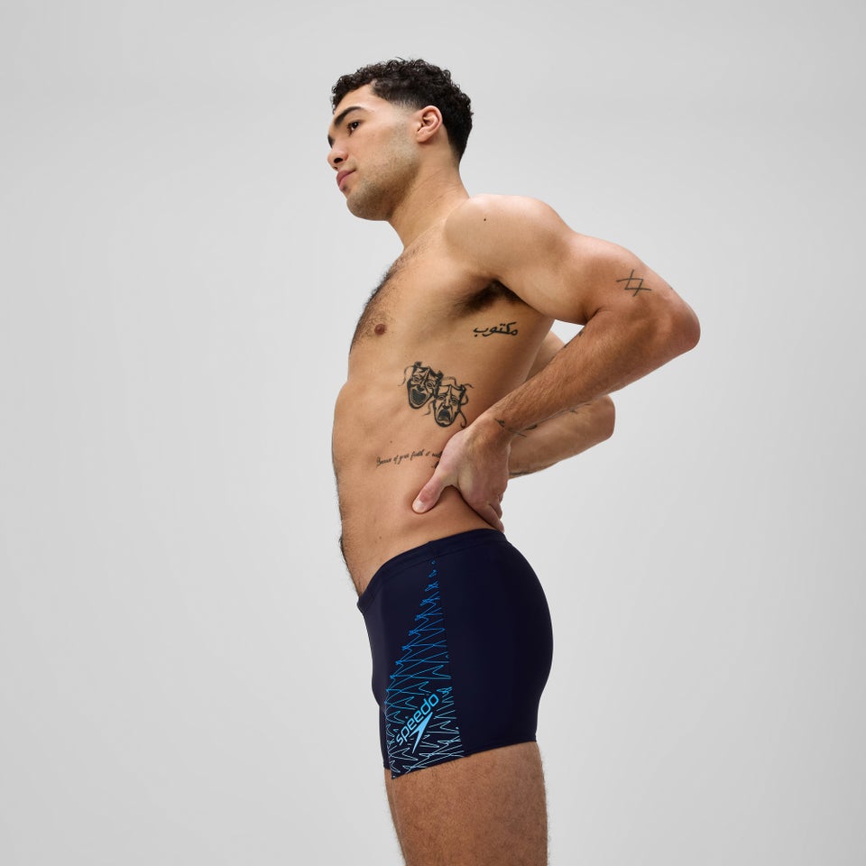 Herren Medley Aquashorts mit Logo Marineblau/Blau