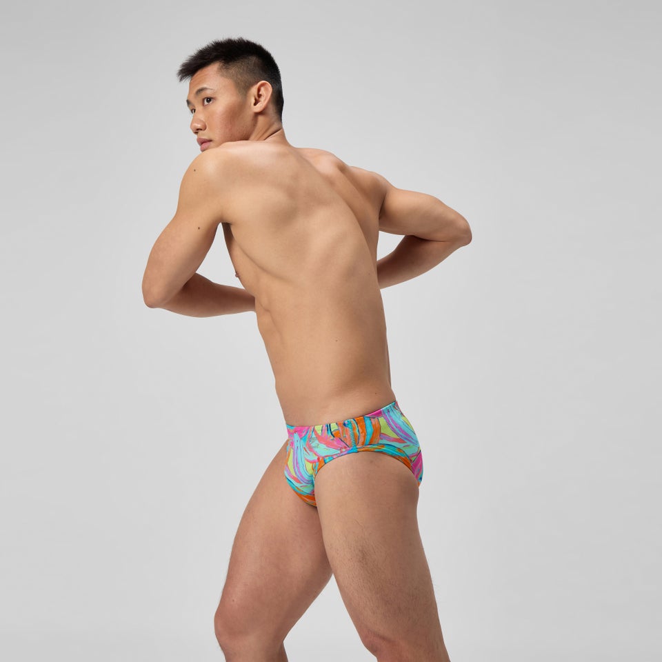 Men's Club Training Printed Brief Green/Blue