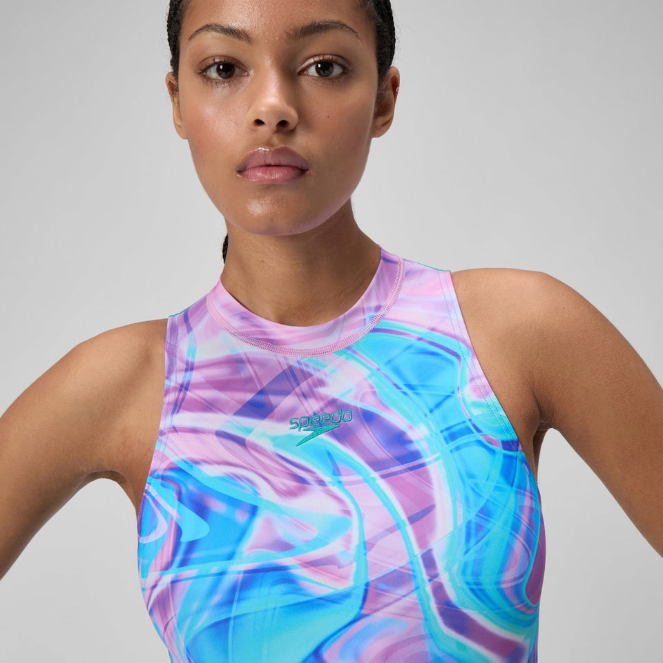 Women's Printed Hydrasuit Pink/Turquoise