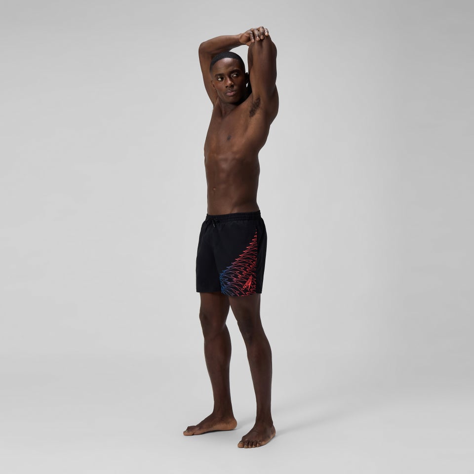 Men's Medley Logo 16" Swim Shorts Black/Orange