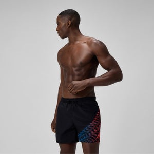 Men's Medley Logo 16" Swim Shorts Black/Orange