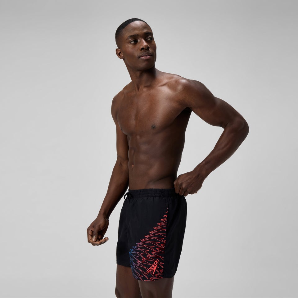 Men's Medley Logo 16" Swim Shorts Black/Orange