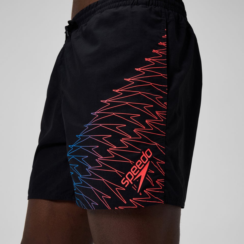 Men's Medley Logo 16" Swim Shorts Black/Orange