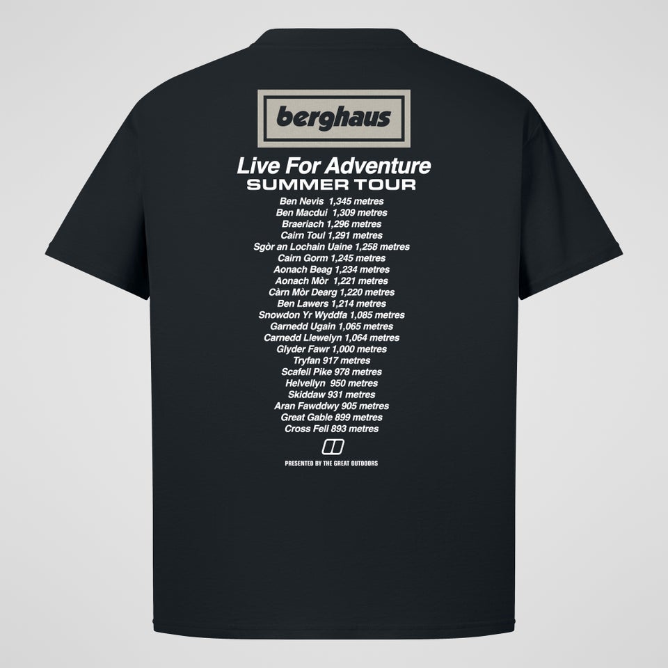 Unisex Adventure Tour Tee - Schwarz