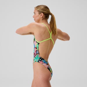 Women's Club Training Printed V-Back 2.0 One Piece Green