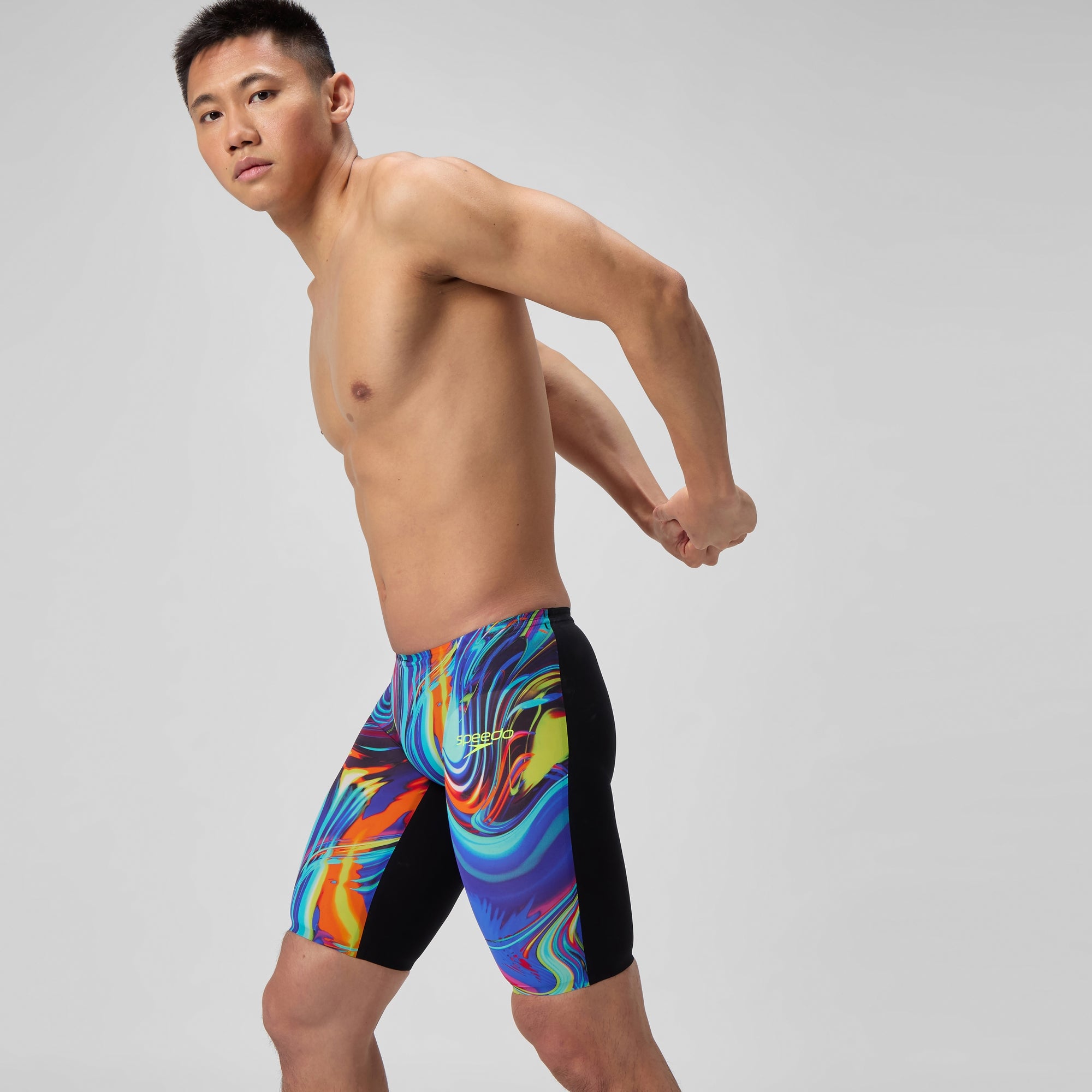 Men's Fastskin LZR Pure Valor 2.0 Jammer Black/Red | Speedo UK