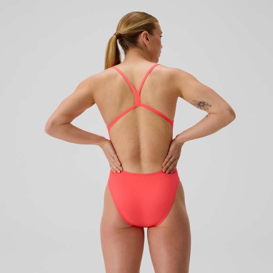Women's Club Training Solid V-Back 2.0 One Piece Orange